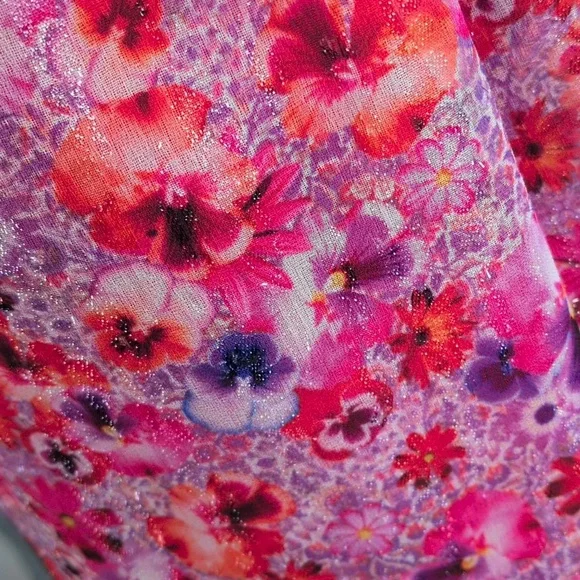 Tahari Seliah Dress Floral With Gold Chain Accents NWT - Picture 10 of 14